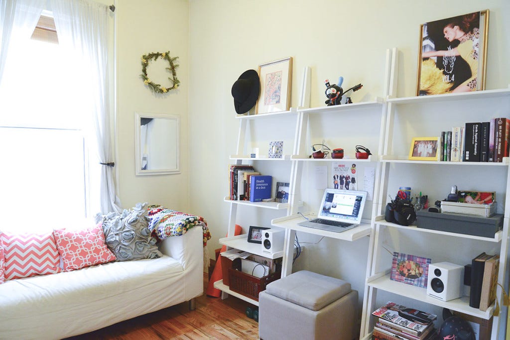 style girlfriend home office makeover, style girlfriend apartment therapy